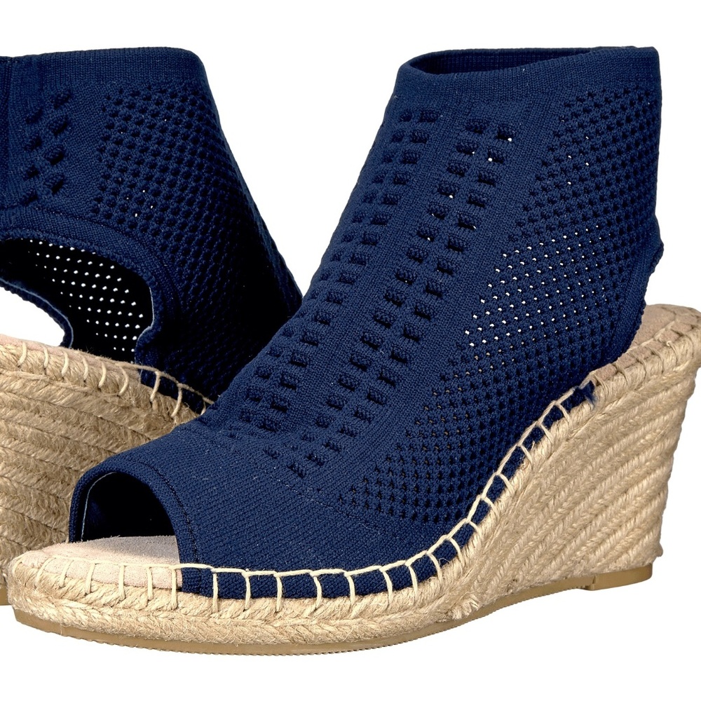 Steven Women's Evers Navy Espadrille Wedge